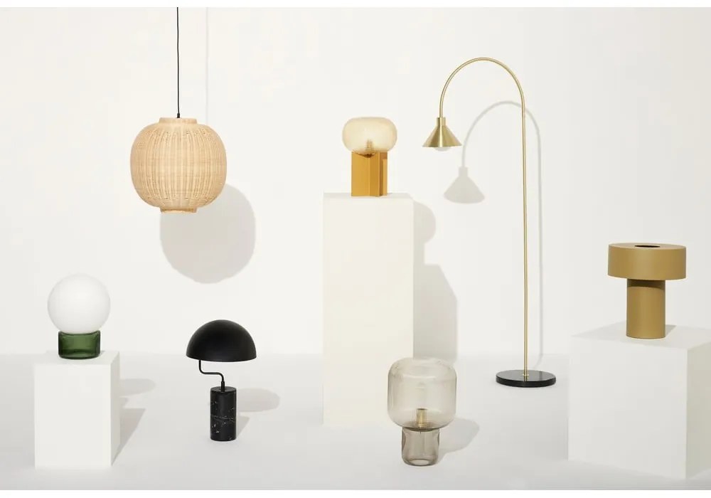 Biało-zielona lampa stołowa (wysokość 33 cm) Sphere – Hübsch