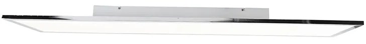 Zewnetrzna Elegancka prostokątna lampa sufitowa chromowa z wbudowanym LED IP44 - Flat Nowoczesny Oswietlenie zewnetrzne