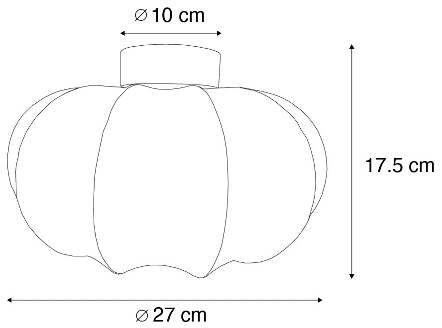 Lampa sufitowa Japandi biała 27 cm - Plu AsyeshaJapandi Oswietlenie wewnetrzne