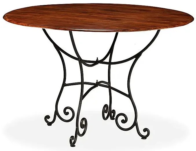 Duży okrągły stół industrialny palisander B9-R87