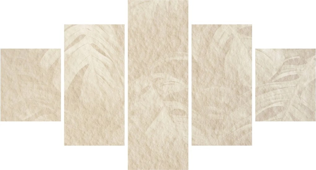 Obraz - Liście w teksturze (125x70 cm)