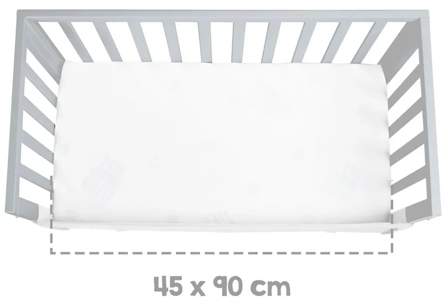 Szare łóżeczko 90x45 cm – Roba