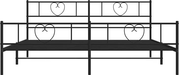 Czarne rustykalne łóżko małżeńskie 180x200cm A9-E17
