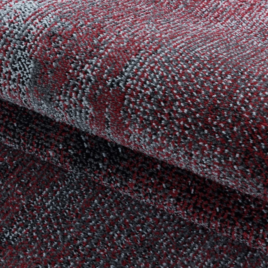 Dywan nowoczesny Ottawa fale czerwono-szare 80 cm x 250 cm