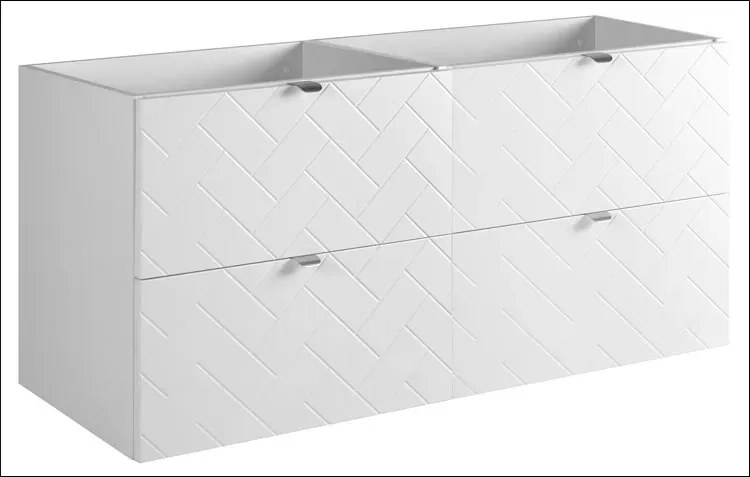 Biała podwójna szafka pod umywalkę 120 cm F2-F21