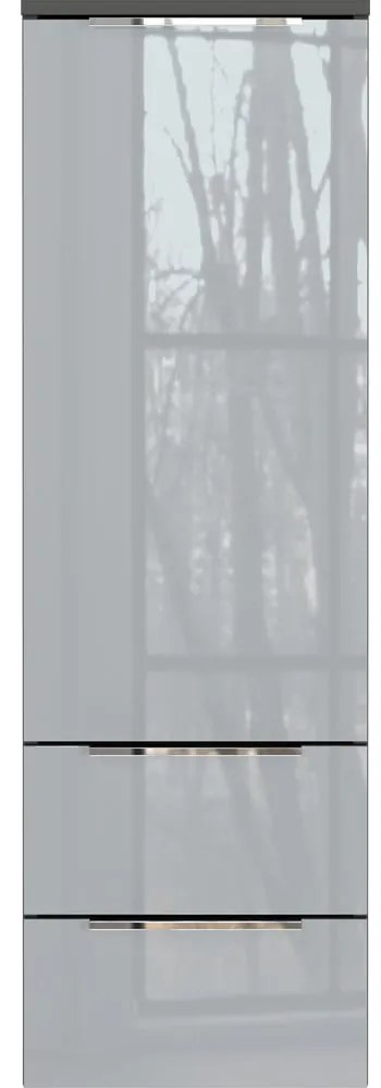 Szara wysoka wisząca szafka łazienkowa 36x111 cm Vasio – Germania