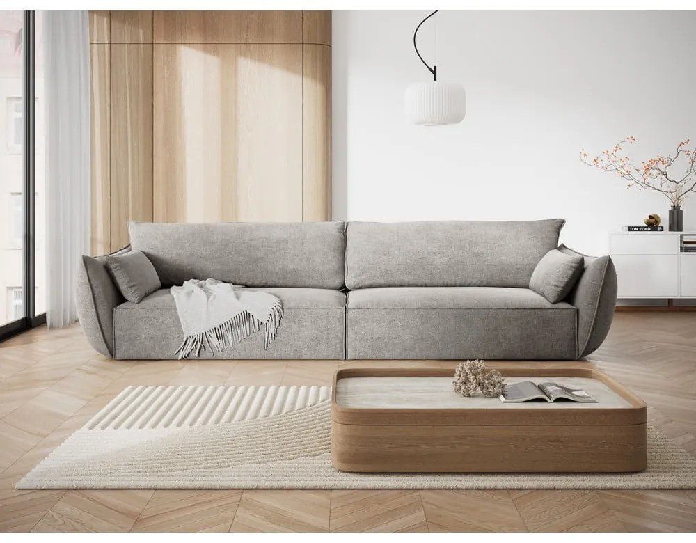 Jasnoszara sofa 248 cm Vanda – Mazzini Sofas