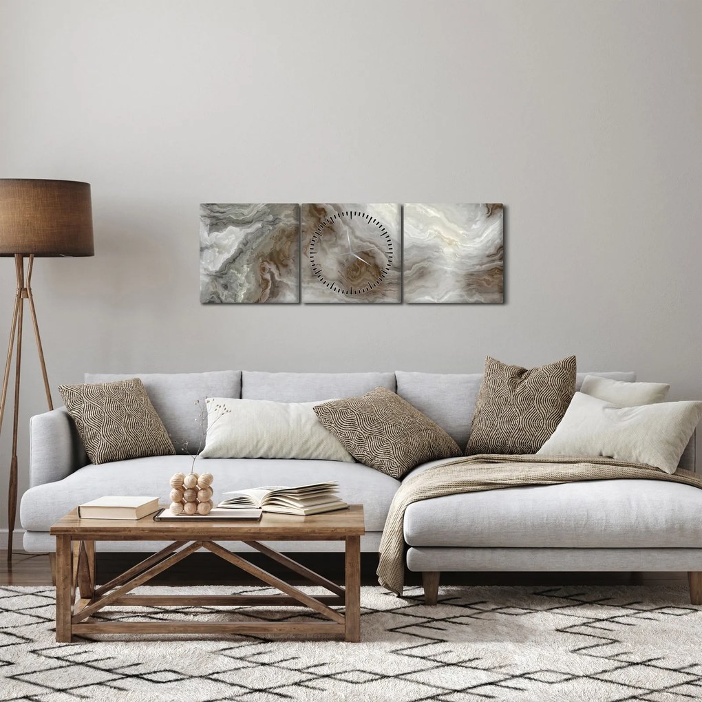 Obraz - Onyks (z zegarem) (90x30 cm)