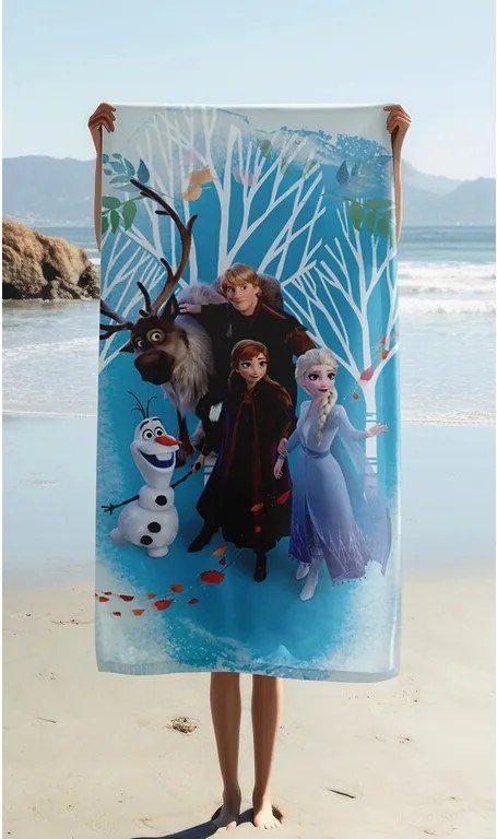 Jerry Fabrics Ręcznik kąpielowy Kraina Lodu Frozen 2 blue, 70 x 140 cm