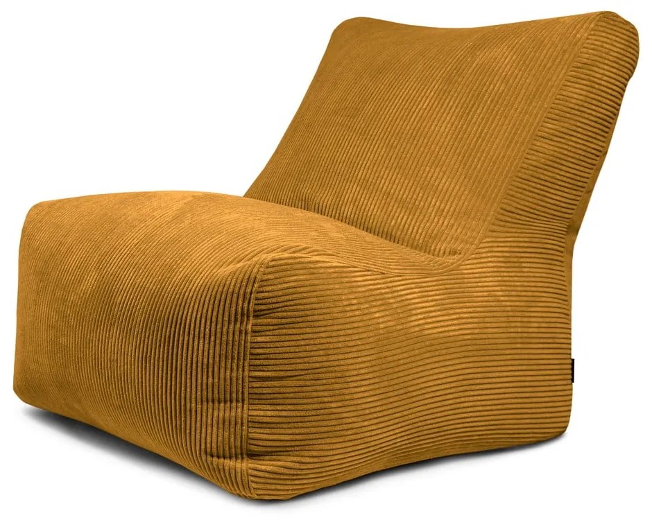 Musztardowy sztruksowy worek do siedzenia Seat 100 Lounge – SLOWDOWN