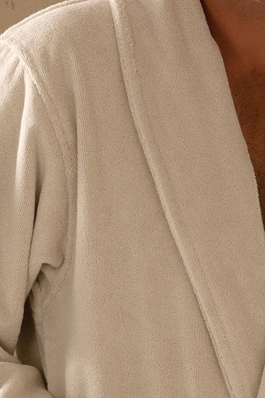 Unisex szlafrok MICRO COTTON Śmietankowy L