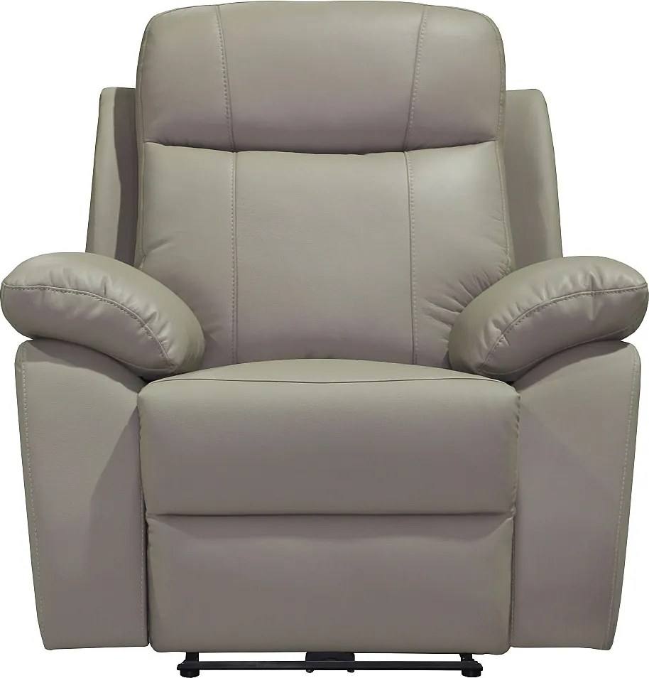Fotel z elektryczną funkcją relaks ze skóry w kolorze taupe VIPINO