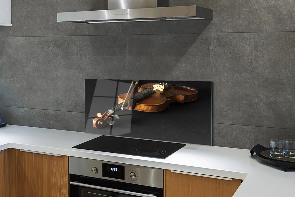 Panel szklany do Kuchni Elegancja Klasycznych Skrzypiec