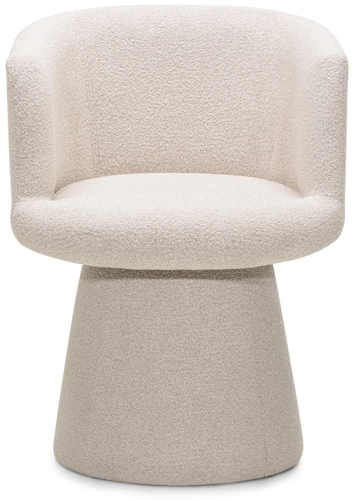 Obrotowy designerski fotel YATO, kremowy