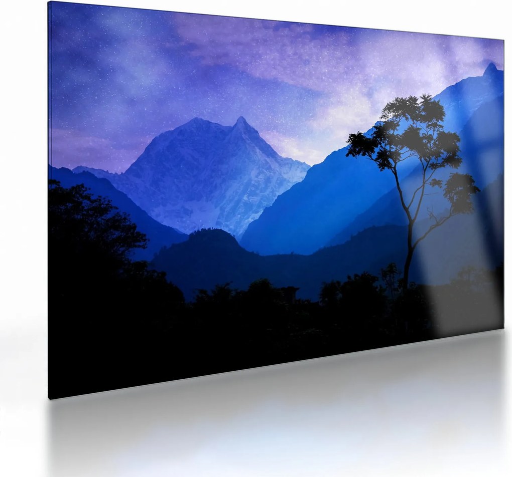 Obraz na szkle - Nocne niebo w Nepalu (70x50 cm)