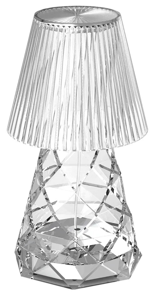 Zewnetrzna Lampa stołowa z przezroczystego szkła z możliwością ładowania LED IP44 - Lola 20 Lux klasyczny/Antyczny Oswietlenie zewnetrzne