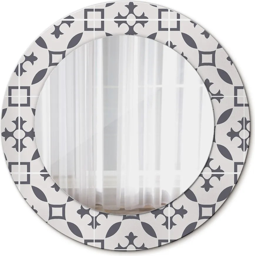 Lustro dekoracyjne okrągłe Antyczne płytki