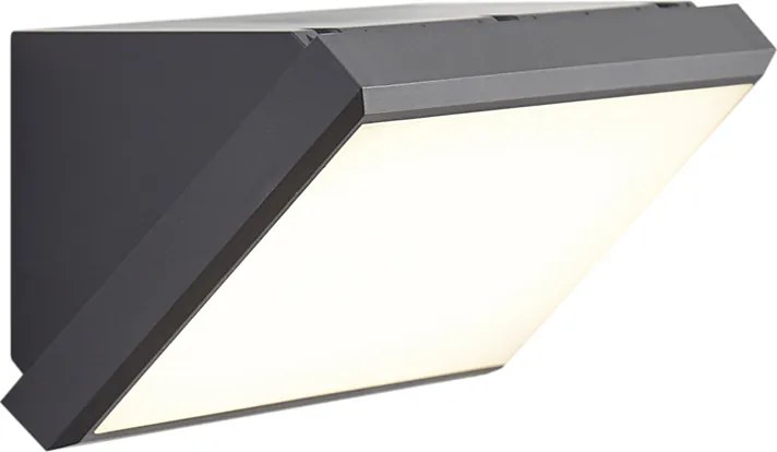 Nowoczesna lampa ścienna zewnętrzna ciemnoszara z LED IP65 - Marek