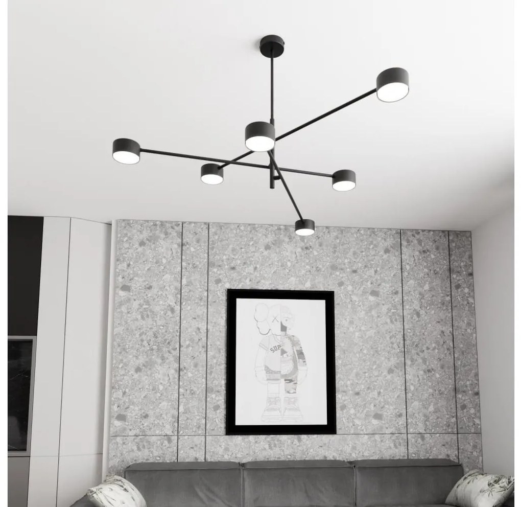 Żyrandol na drążku NATSU 6xGX53/12W/230V czarny