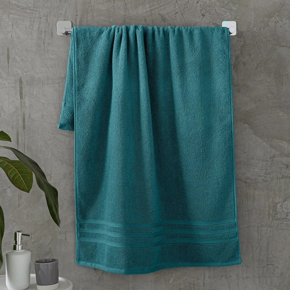 Zielononiebieski bawełniany ręcznik kąpielowy frotte 70x120 cm Zero Twist – Catherine Lansfield