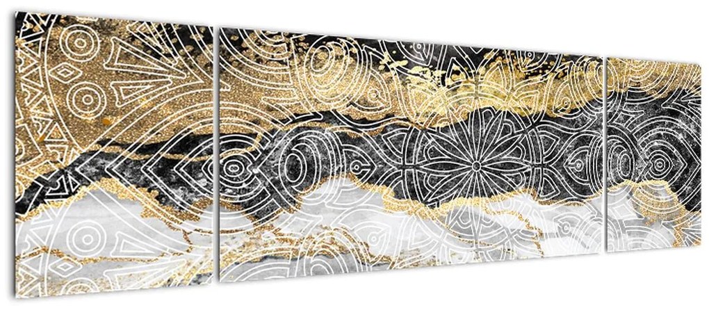 Obraz - Mandala w marmurze (170x50 cm)