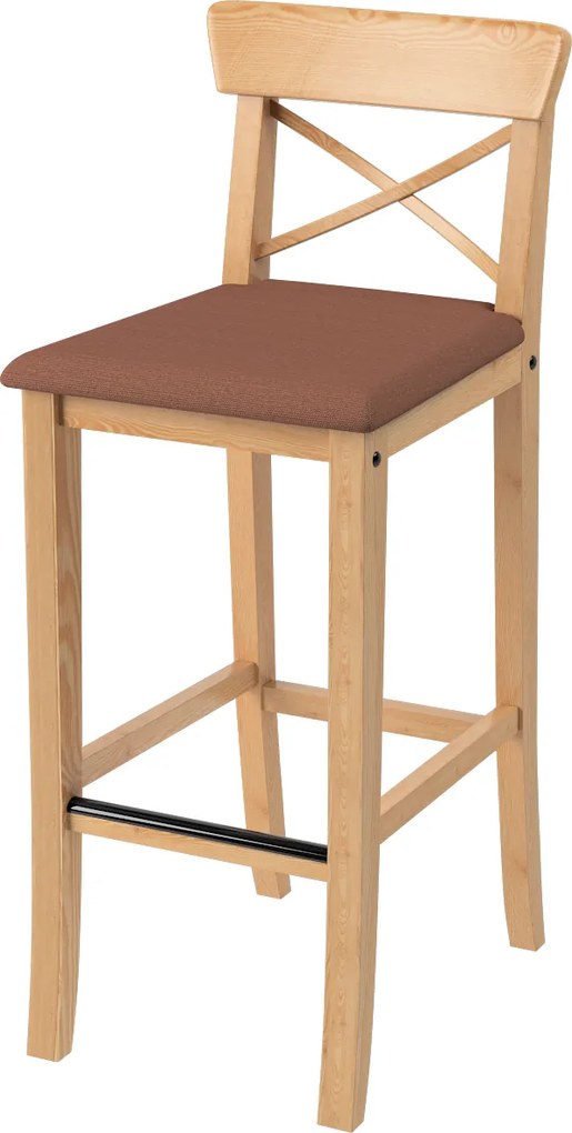 Pokrowiec na krzesło barowe Ingolf z tapicerowanym siedziskiem