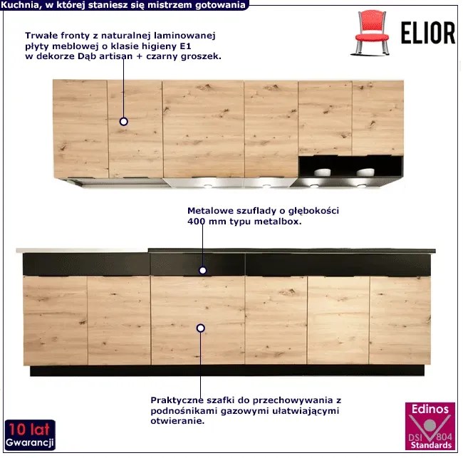 Komplet mebli kuchennych 260 cm H4-H79