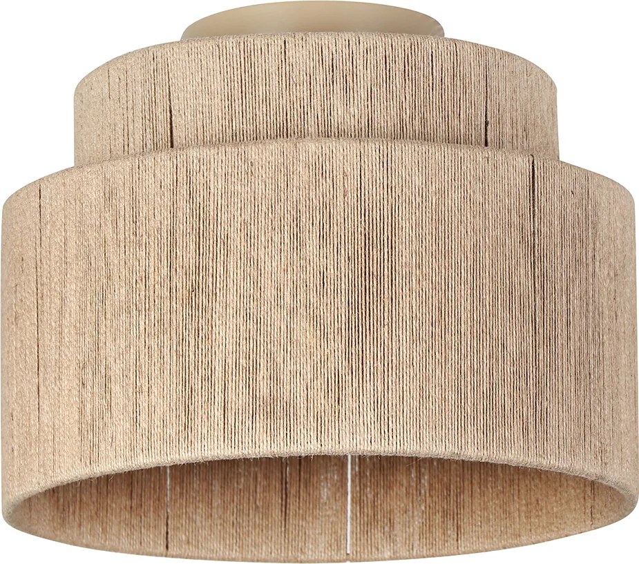 Lampa sufitowa Japandi brązowa z liną - Smille