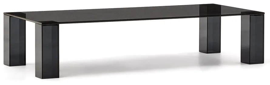Ciemnoszary szklany stolik 60x140 cm Adularia – Kave Home