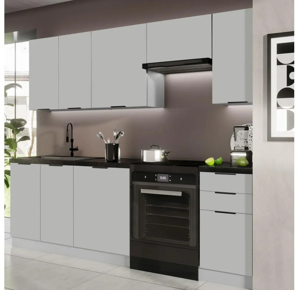 Zestaw kuchenny PEARL 240 cm szary