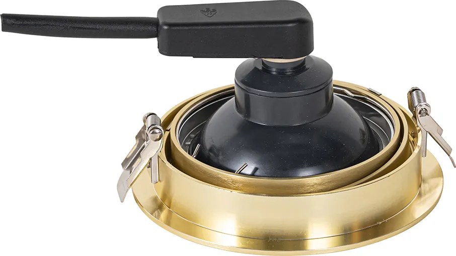 Nowoczesny wpuszczany reflektor złoty regulowany - Coop 111 Honey