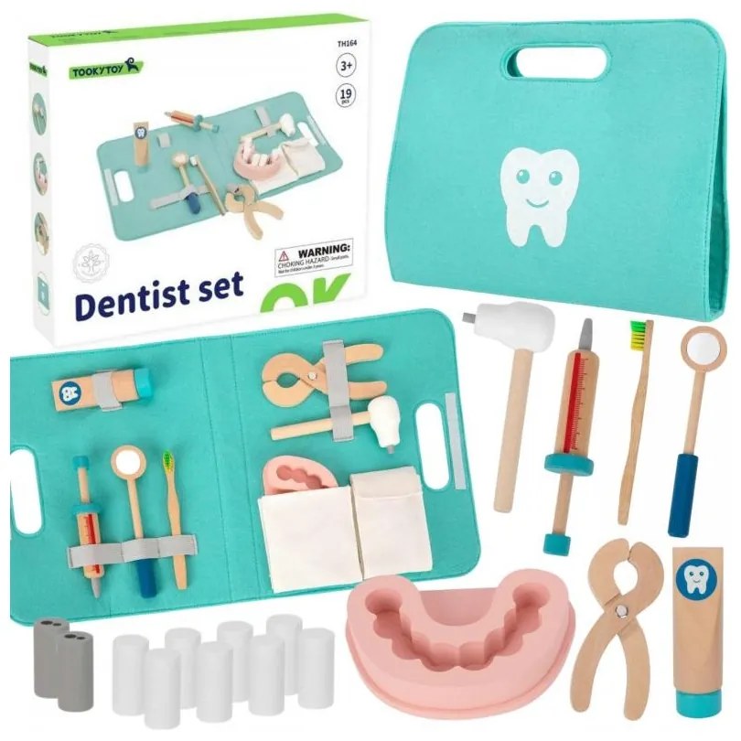 Tooky toy zestaw małego dentysty walizka lekarza 19 el. fsc