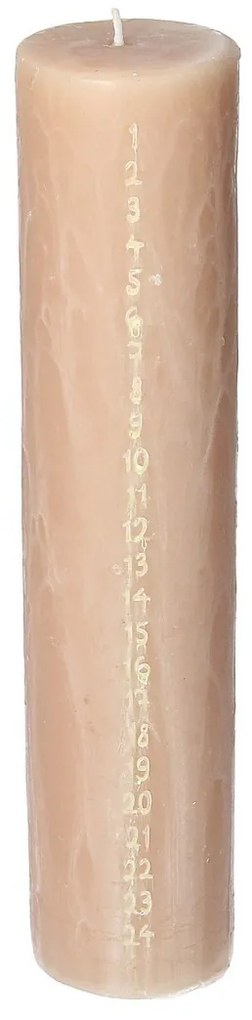 Świeca adwentowa beżowa 25 cm