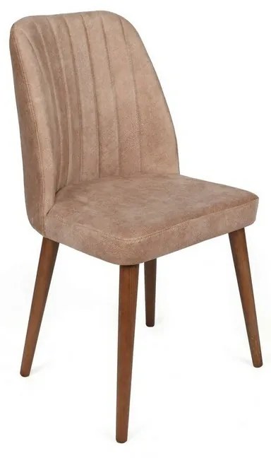 Zestaw krzeseł do jadalni Alfa Beige and Walnut, 2szt.