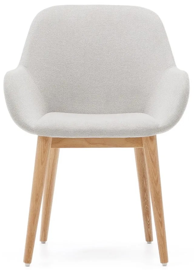 Beżowy tapicerowany fotel jadalniany Konna – Kave Home