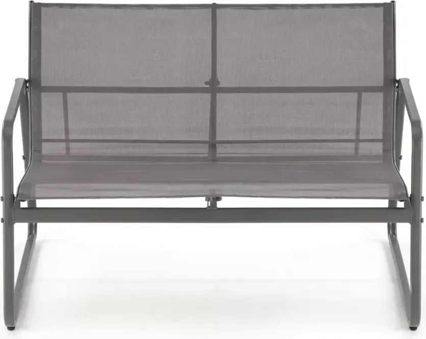 Zestaw ogrodowy Milagros – elegancka sofa, dwa fotele i szklany stolik kawowy z stalową ramą na taras i do ogrodu”