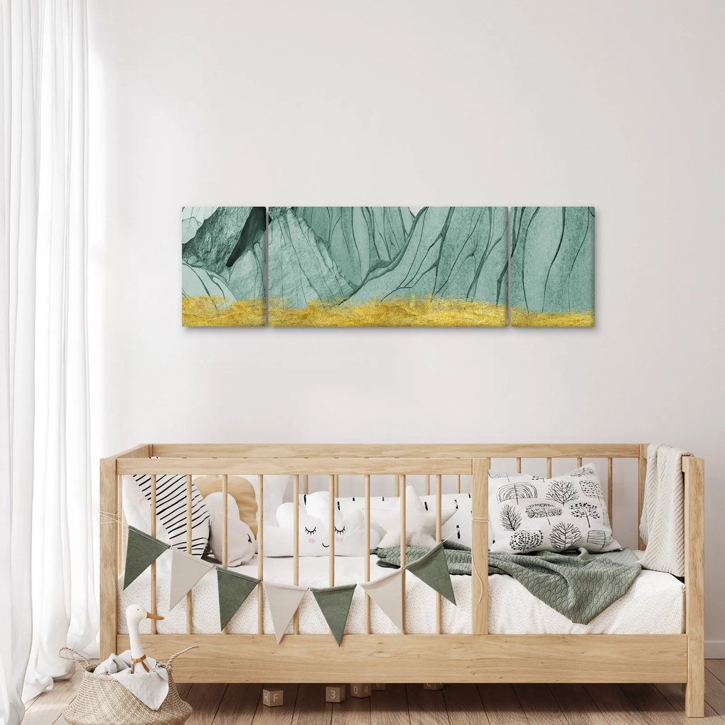 Obraz - Emerald Mountains N⁰1 (170x50 cm)