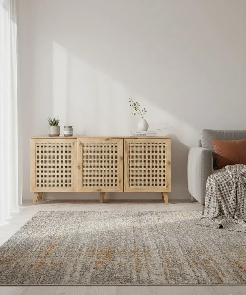 Duża rustykalna komoda z półkami T9-Z93