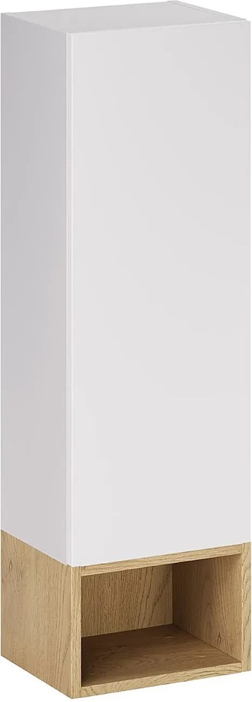 Biały wąski półsłupek łazienkowy S8-M00