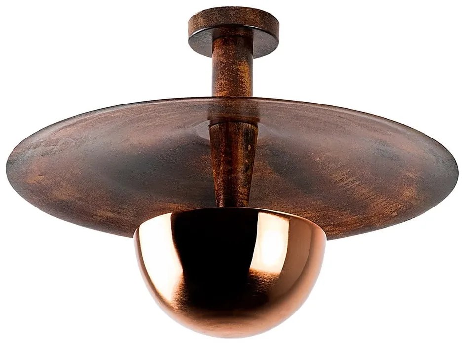 Lampa sufitowa w kolorze miedzi z metalowym kloszem ø 48 cm Kurt – Opviq lights