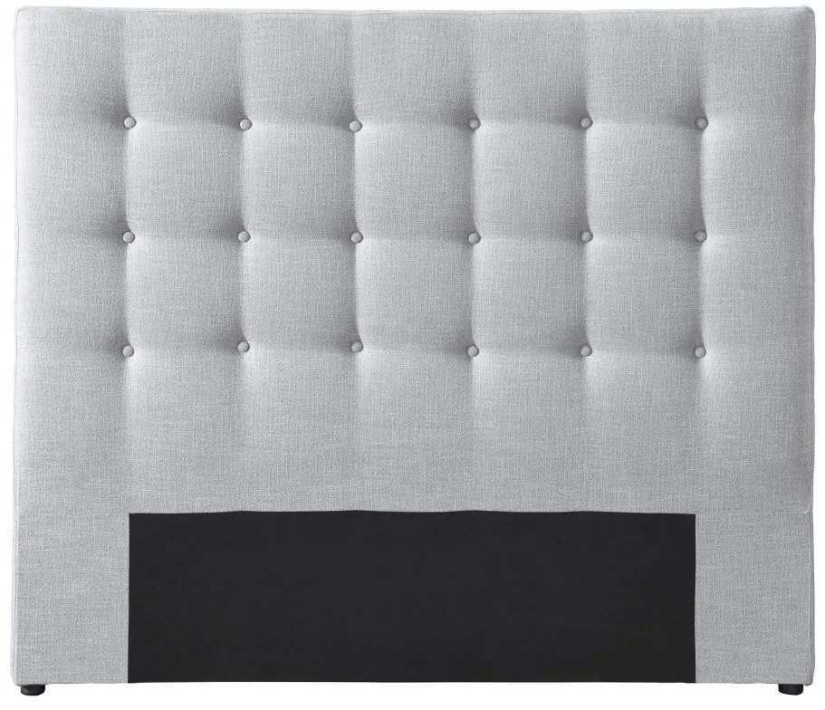 Zagłówek łóżka pikowany 140 cm - Tkanina - Jasnoszary - FRANCESCO