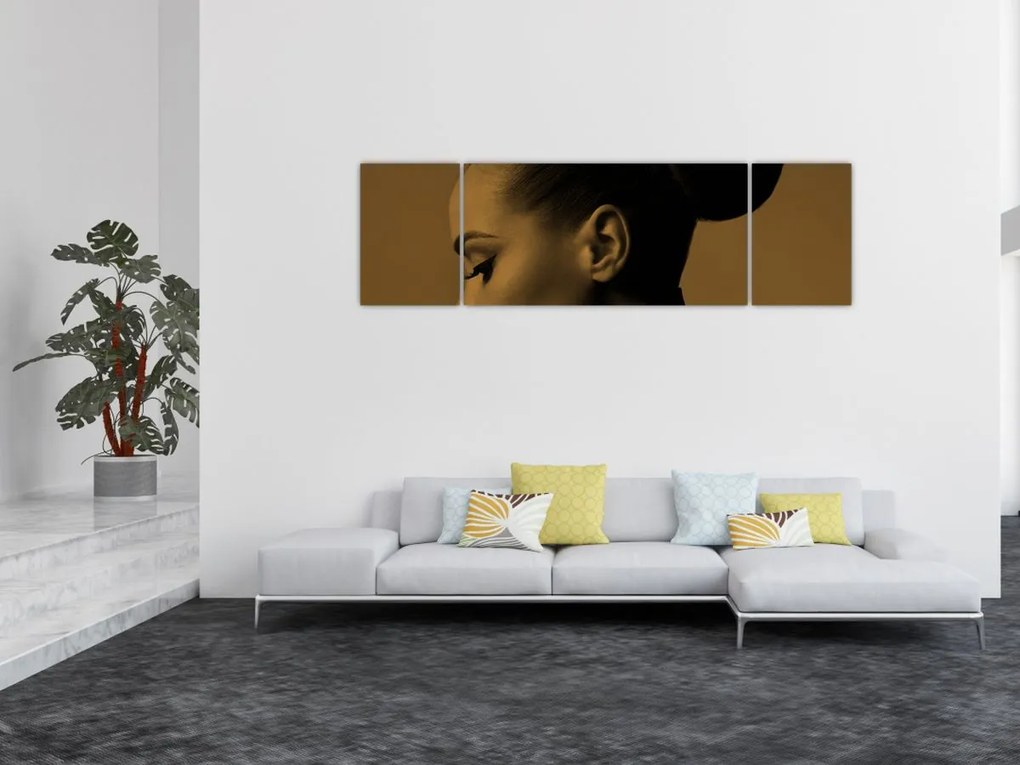 Obraz - Kobieta z profilu (170x50 cm)