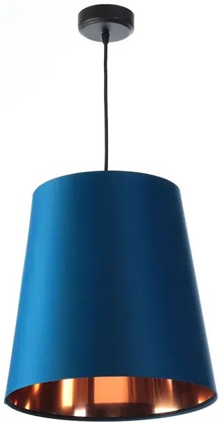 Granatowa lampa wisząca z abażurem rose gold - S402 S9-B95