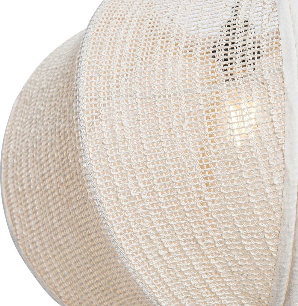 Inteligentna lampa wisząca z naturalnej tkaniny 48 cm z Wifi G95 - Rob