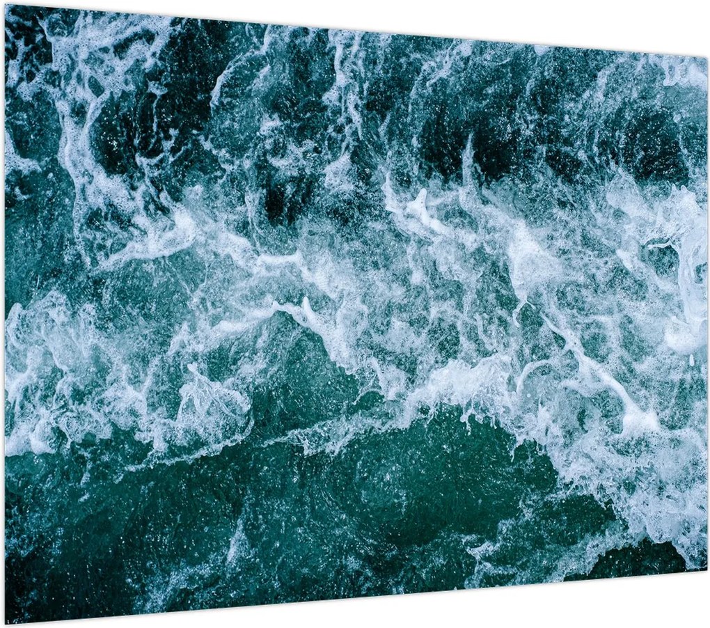 Obraz na szkle - Fale oceanu (70x50 cm)