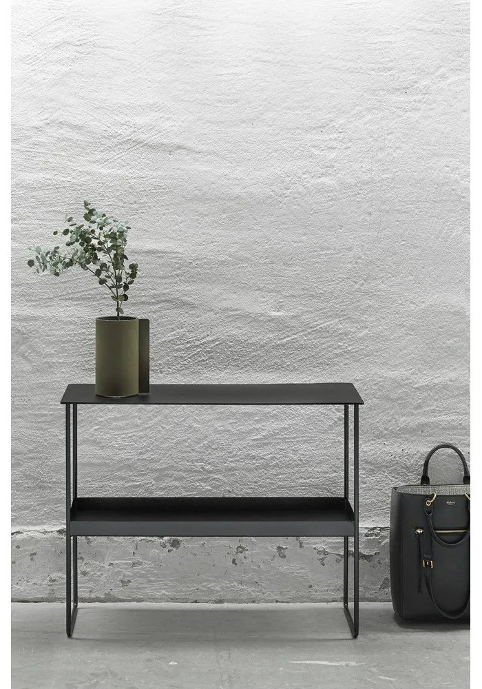 Czarna metalowa konsola 29x78 cm Bull – LIND DNA