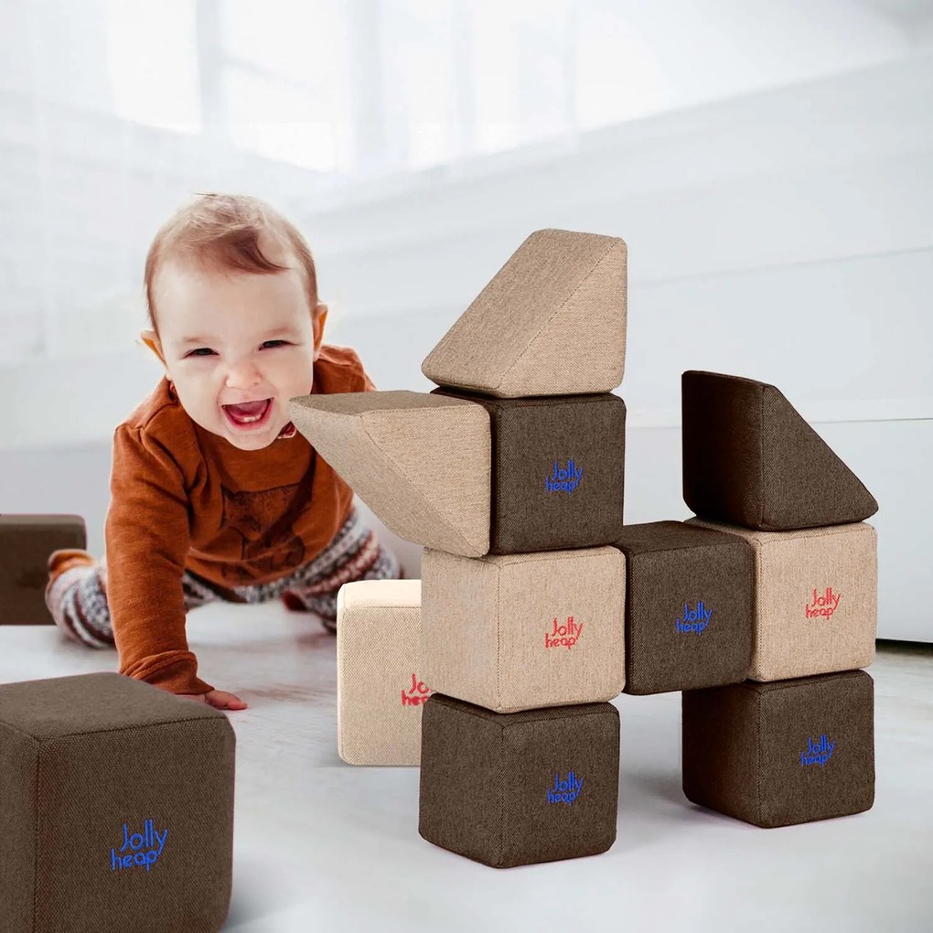 Zestaw klocków magnetycznych do żłobka JollyHeap Pixi - 12 elementów