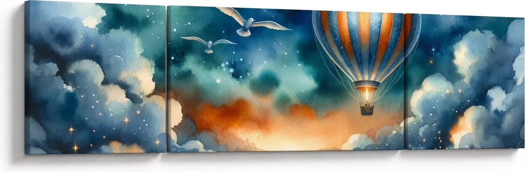 Obraz - Lot pod nocnym niebem (170x50 cm)