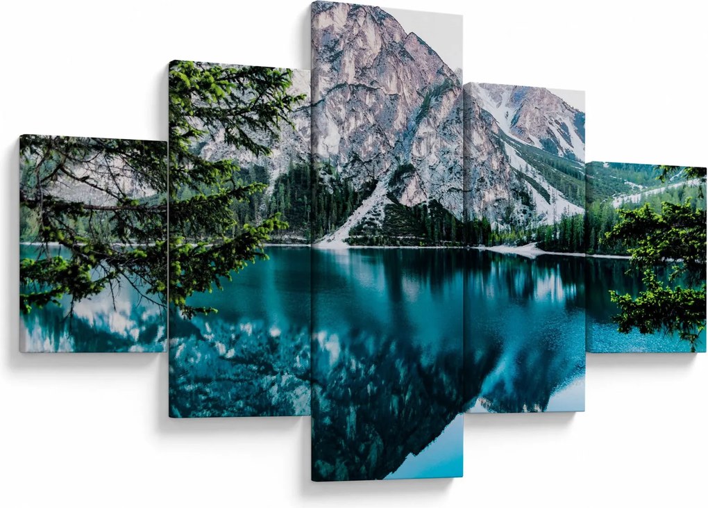 Obraz jeziora w Alpach (125x70 cm)