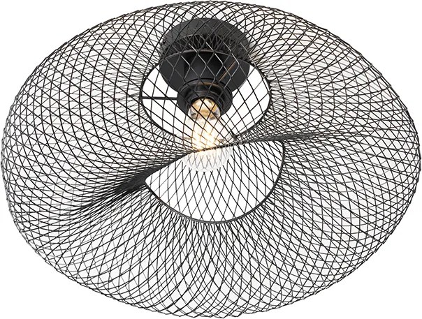 Nowoczesna lampa sufitowa czarna - Zora